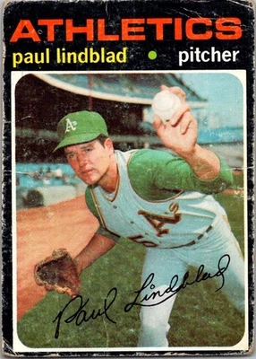 1971 Topps - High # Paul Lindblad #658, VG - Image 1 of 2