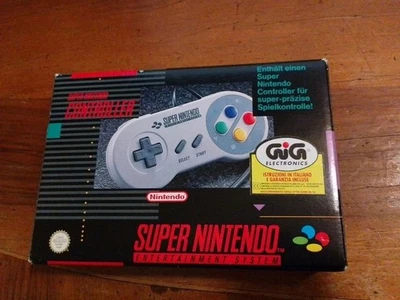 CONTROLLER JOYPAD  SUPER NINTENDO SNES CON SCATOLA COME DA FOTO GIG - Immagine 1 di 4