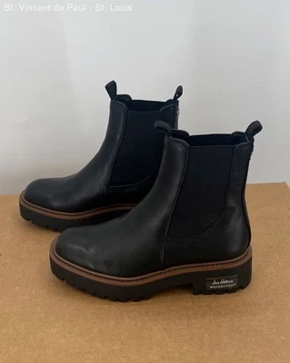 Sam Edelman Mujer Laguna Impermeable Cuero Negro Pull-On Chelsea EE. UU. Talla 6 Foto 1 de 4