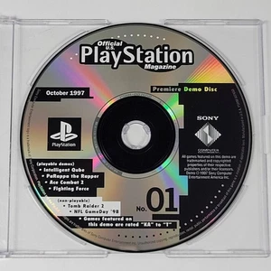 PlayStation Magazine PS1 Premiere Demo Disc No. 1 1997 Intelligent Qube Parappa - Picture 1 of 3
