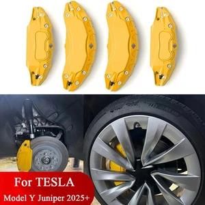 Brake Caliper Covers For 2026 Tesla Y Long Range Accessories with Decals - Picture 1 of 11