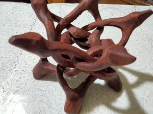 Wooden Cobra Tripod Stand, 6" folded, 5 Legs (for smudging with abalone shell) - Imagen 1 de 2