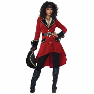 Disfraz de heroína de alta mar roja pirata bucanero Swashbuckler semana del libro para mujer - Imagen 1 de 2
