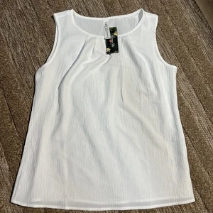 Blooming Jelly Womens Size Med Sleeveless Tank Blouse Top  NWT White - Picture 1 of 8
