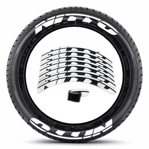 1,38" 15"-24" Permanent Reifen Qualität NITTO Schriftzug Aufkleber 8 Kits Gummi - Bild 1 von 14