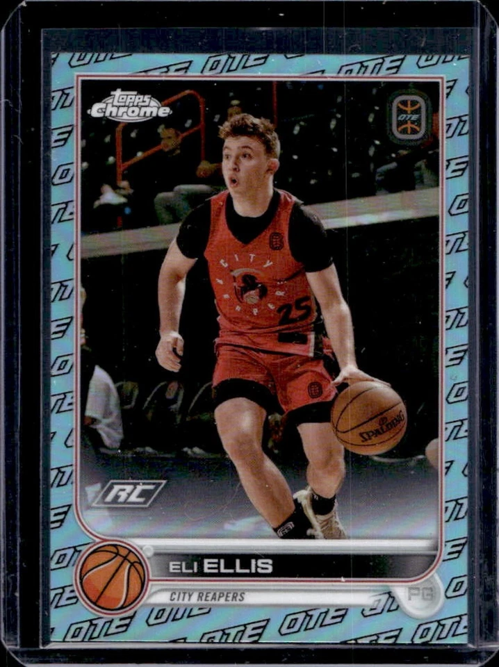 2022-23 Topps Chrome OTE Eli Ellis Refractor RC Aqua OTE Rookie #56 - Image 1 of 2