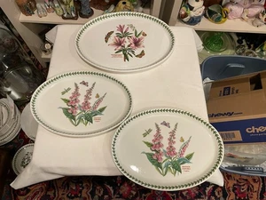 Set of 3 Portmeirion Botanic Garden Flowers Serving Platters 14 1/2" & 12 1/2" - Picture 1 of 6