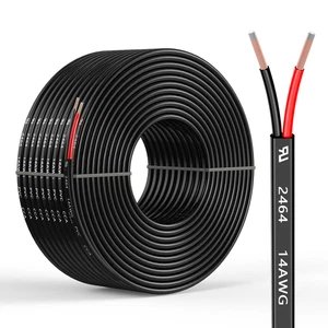 14 Gauge 2 Conductors 30FT Electrical Wire, Flexible Low Voltage PVC Copper Clad - Picture 1 of 12