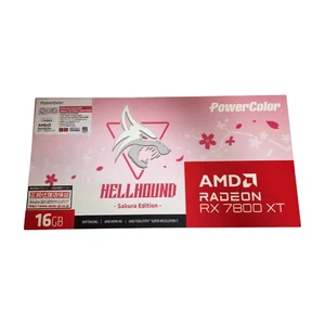 PowerColor Hellhound Sakura AMD Radeon RX 7800 XT 16GB GDDR6 Pink White OC - Picture 1 of 8