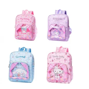 Melody Cinnamoroll Children Leather Waterproof Backpack Cartoon School Bag - Picture 1 of 16