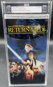 IGS 1992 9.5-9.5 STAR WARS The RETURN OF THE JEDI VHS GRADED MOVIE CGC VGA - Picture 1 of 3