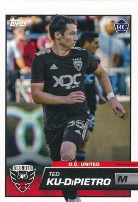 #163 TED KU-DiPIETRO  2023 Topps MLS Soccer RC D C UNITED - Image 1 of 2