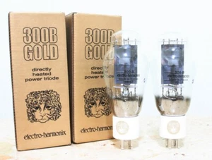 (Sweet Edition Ⅱ) Factory Match Pair Electro Harmonix 300B tube Gold Grid - Picture 1 of 3