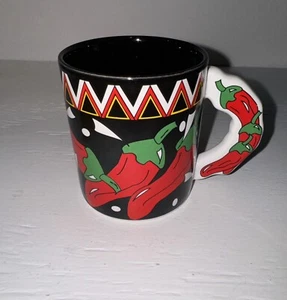 Susan Burger Hot Chili Pepper Ceramic Coffee Cup Mug - Picture 1 of 7