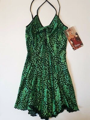 Shirley of Hollywood Sizes S M Sheer Green Embroidered Fit and Flare Nightdress - Image 1 of 4