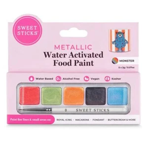 Sweet Sticks Monster Theme Palette | Water Activated Food Paint - Picture 1 of 2