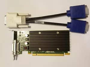 NVIDIA QUADRO NVS 300 512MB PCI-E Low Full Pro Video Card & Dual VGA DVI Monitor - Picture 1 of 14