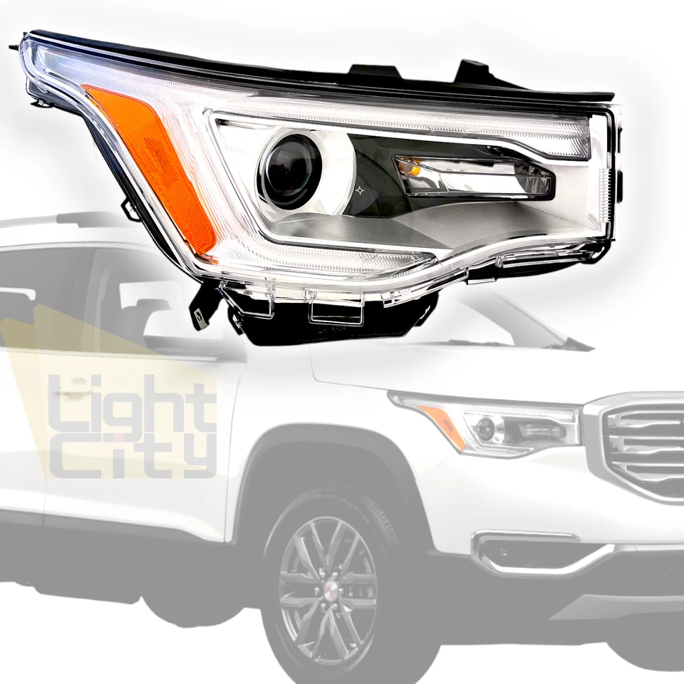 For 2017-2019 GMC Acadia HID w/ LED DRL Passenger Side Headlight OE Style RH - Image 1 of 4