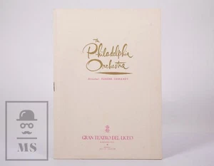 1955 The Philadelphia Orchestra Brochure - Liceo Opera House, Barcelona - Foto 1 di 6
