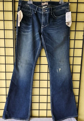 Jeans William Rast Vintage Mujer Azul Belle Acampanado Solapa Bolsillos Talla 30 Nuevos con Etiquetas Foto 1 de 4