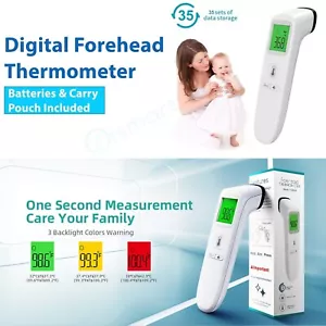 TGA Digital Forehead Thermometer Non Contact Infrared Temperature Gun Baby Adult - Picture 1 of 11