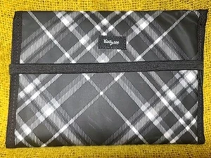 Thirty One Gifts 31 Fold And Go Organizer Planner Trifold Note Pad Black Plaid - Picture 1 of 6