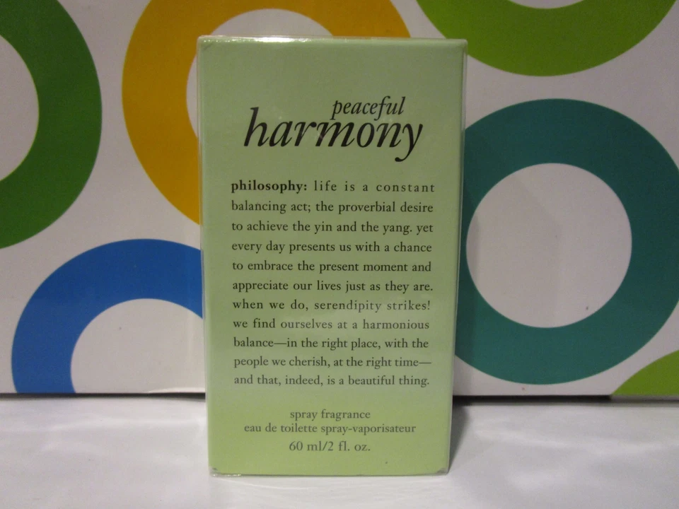 PHILOSOPHY ~ PEACEFUL HARMONY EAU DE TOILETTE SPRAY ~ 2 OZ Foto 1 de 1