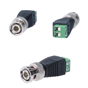 15 Pack BNC Male Balun Connector Screw Terminal for CAT5 CCTV Security Camera - Picture 1 of 3