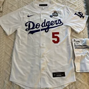 Freddie Freeman 2024 World Series Patch Authentic MLB Jersey #5 Men’s Size Small - Picture 1 of 17