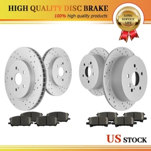 Front Rear Brake Rotors + Ceramic Pads For 2004 - 2009 Lexus RX330 RX350 RX400h - Picture 1 of 6