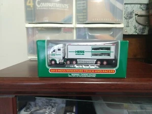 Hess 2013 Miniature Tractor Trailer Truck Transport and Racers - Picture 1 of 6