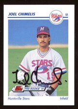 1991 Huntsville Stars JOEL CHIMELIS Signed Card autograph auto A'S ATHLETICS