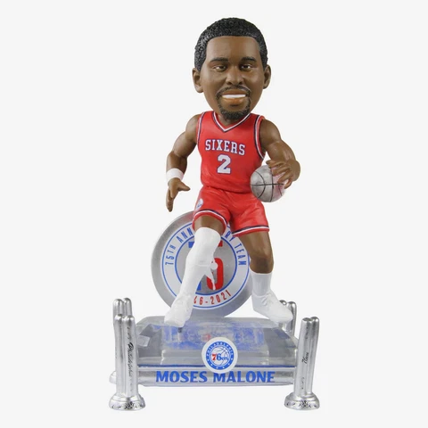 Moses Malone Philadelphia 76ers 75th Anniversary Bobblehead NBA Cover