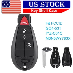 Key Fob Shell For Dodge Ram 1500 2500 3500 2013 2014 2015 2016 2017 2018 2019 - Picture 1 of 9