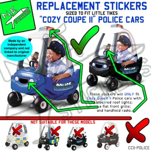 Replacement STICKERS to fit Little Tikes COZY COUPE II POLICE cop ride on car - Picture 1 of 60