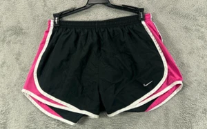 Nike Dri Fit Shorts Damen Small Laufshorts schwarz pink grau Stickerei Swoosh - Bild 1 von 13