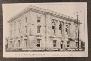 New Post Office Building Huntington West Virginia VTG UDB Unused Postcard - Picture 1 of 4