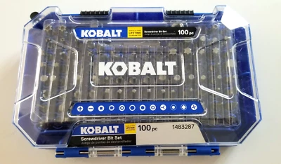 Kobalt Screwdriver Bit Set 1/4" HEX 100-Piece Item 1483287 101464 - NEW - Image 1 of 2