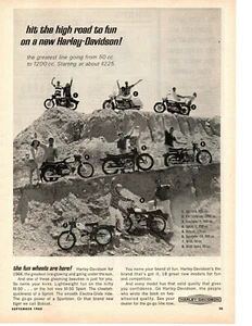 1965 HARLEY-DAVIDSON FULL LINE ~ CLASSIC ORIGINAL PRINT AD - Bild 1 von 1