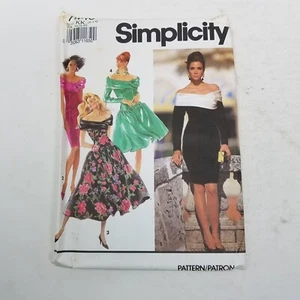 Simplicity Sewing Pattern 7440 Off Shoulder Fitted Fit & Flare Twirl Dress 8-14 - Picture 1 of 5