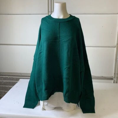 NY & CO Long Sleeve Drop Shoulder Boxy Sweater Women's Size XXL Green - Image 1 of 4
