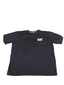 CAT Caterpillar Workwear Relaxed Fit T Shirt Black Men's Size Large Back Logo - Picture 1 of 9