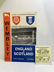1965 Jack Charlton England Debut Match Ticket and Programme Vs Scotland Leeds - Picture 1 of 7