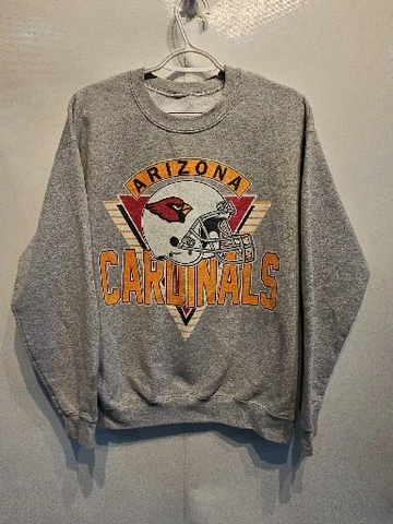 Arizona Cardinals NFL Football Crewneck Sweatshirt Mens Size Large Retro Cover