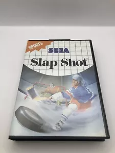 Slap Shot Sega Master System W/Manual Rare Blue Label Retro 1990 #1159 - Picture 1 of 13