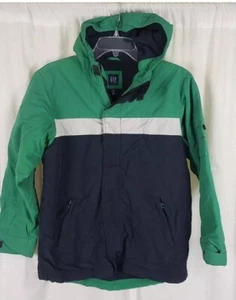 Gap Kids Boys Hooded Fleece Lined Colorblock Winter Jacket Parka Youth XS 4/5 - Picture 1 of 6