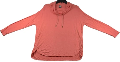 Suéter de Entrenamiento Avia para Mujer Talla Pequeña Rosa Coral Con Capucha Manga Larga Cuello Simulado Foto 1 de 4