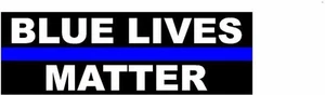 Blue Lives Matter Police Shield Thin Line Officer Sheriff Dept Sticker Bumper - Picture 1 of 1