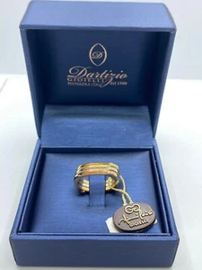 ANELLO GIANNI CARITA' A FASCIA TRE COLORI CON BRILLANTE NUOVO!! -20% OFF - Foto 1 di 6