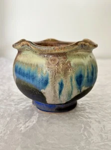 Brand New Hand made Clay Enamel Glazed Succulent Pot/planter With Drainage #437 - Picture 1 of 8